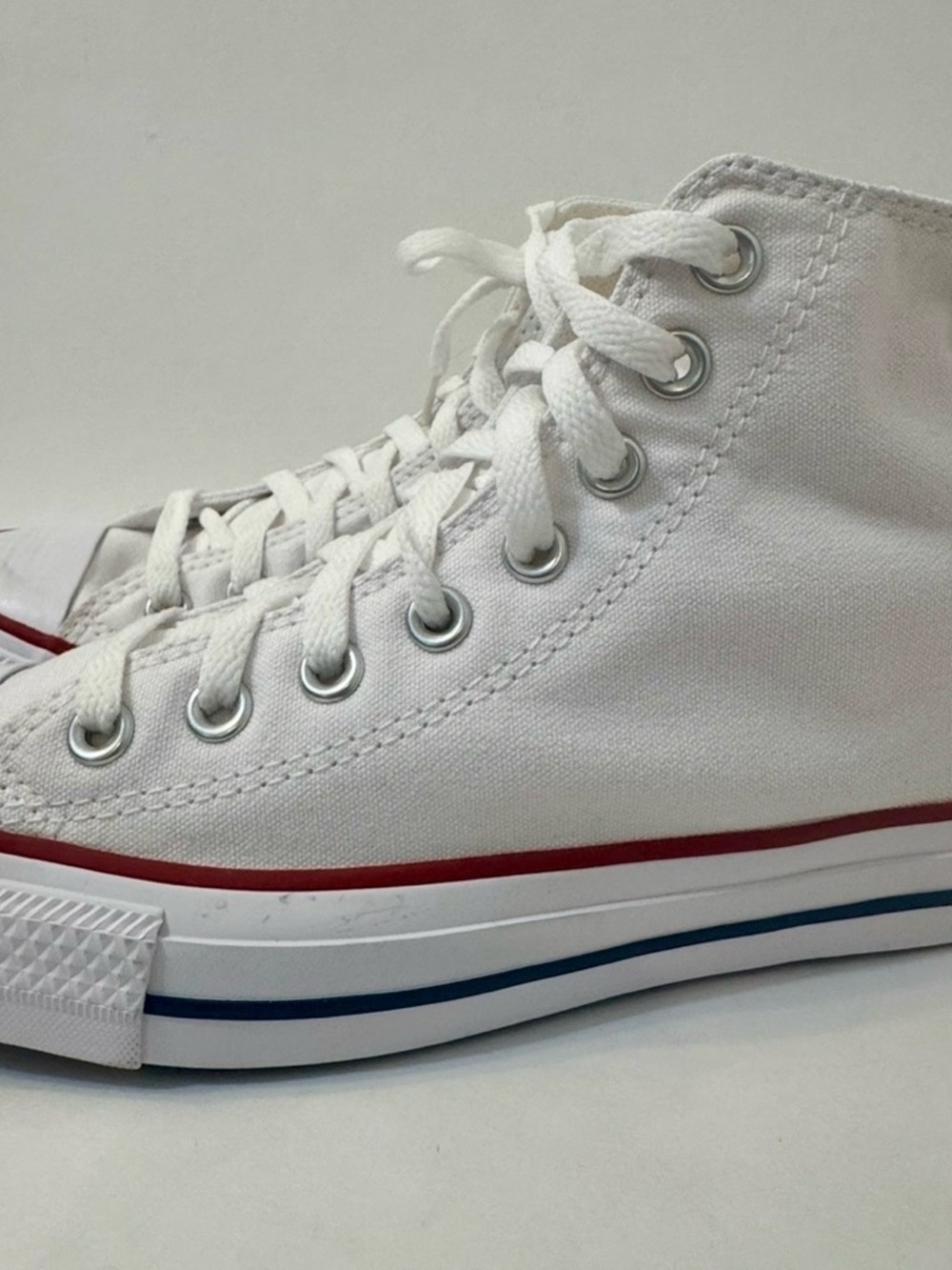 Converse Chuck Taylor All Star High Top White Sneakers Women’s 8.5 (Youth 6.5) - Picture 3 of 9